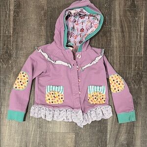 Matilda Jane Teal and Pink Bow Patterned Fabric